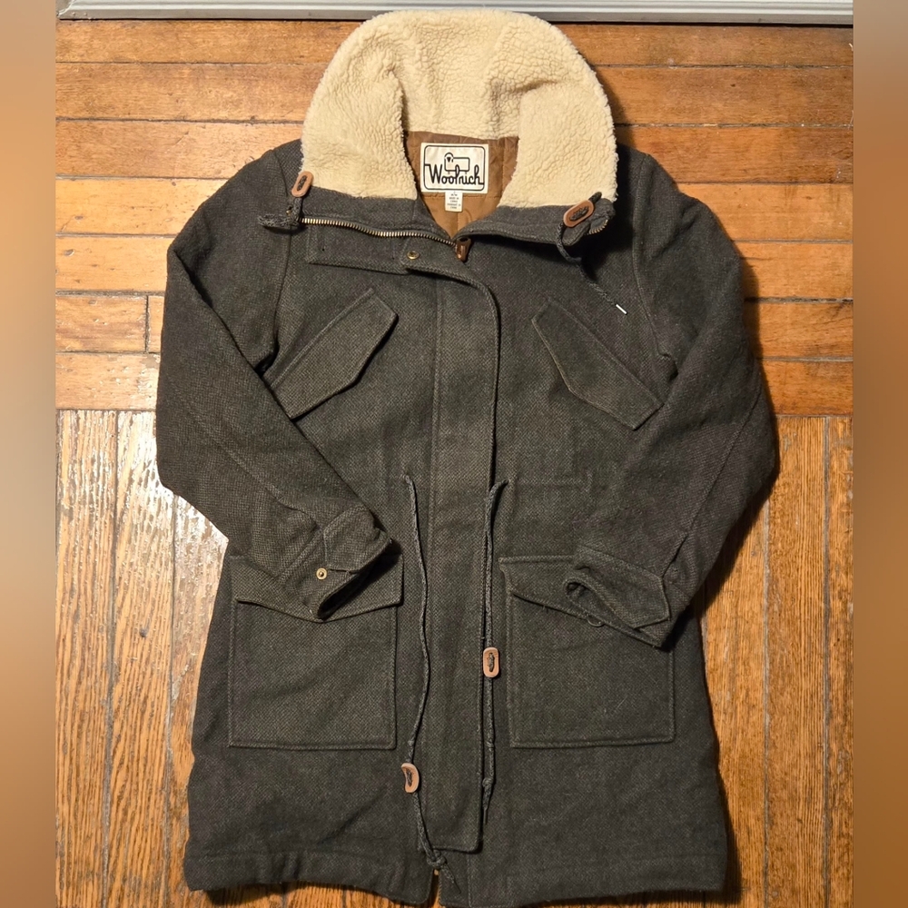 VTG Woolrich Sherpa Collared Lined Winter Parka Womens L